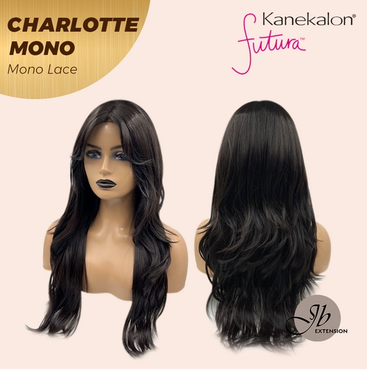 [PRE-ORDER] JBEXTENSION CHARLOTTE MONO Partial Monofilament Wig 22 Inches Natural Black Partial Mono Lace Glueless Wig CHARLOTTE MONO【BENDY EAR TABS】 Alexwigs
