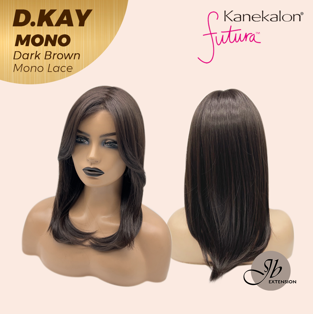 [PRE-ORDER] JBEXTENSION D.KAY MONO Partial Monofilament Wig 18 Inches Dark Brown Partial Mono Lace Glueless Women Fashion Wig D.KAY MONO DARK BROWN【BENDY EAR TABS】 Alexwigs