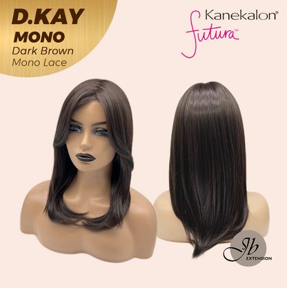 [PRE-ORDER] JBEXTENSION D.KAY MONO Partial Monofilament Wig 18 Inches Dark Brown Partial Mono Lace Glueless Women Fashion Wig D.KAY MONO DARK BROWN【BENDY EAR TABS】 Alexwigs