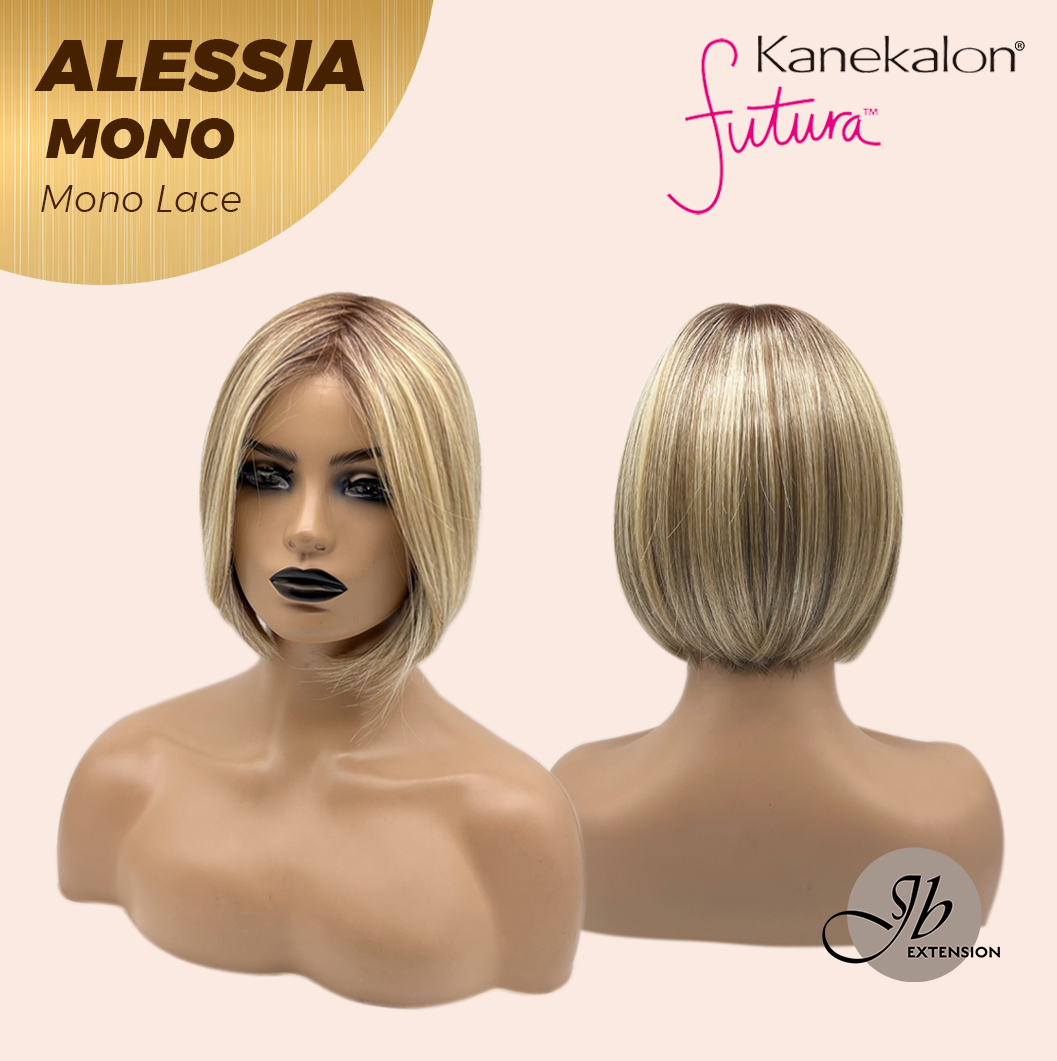 [PRE-ORDER] JBEXTENSION ALESSIA MONO Monofilament Handmade Wig 6X5 Full Monofilament Hand Tied Top Wig 10 Inches Bob Cut Mix Blonde Mono Lace Wig Glueless Wig ALESSIA MONO【BENDY EAR TABS】 Alexwigs