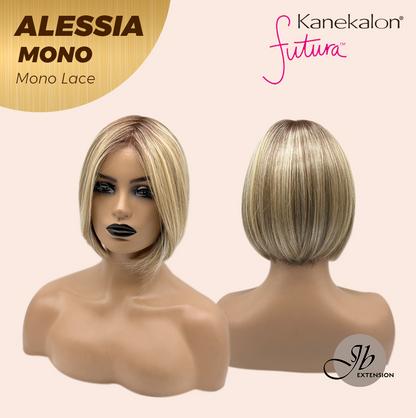 [PRE-ORDER] JBEXTENSION ALESSIA MONO Monofilament Handmade Wig 6X5 Full Monofilament Hand Tied Top Wig 10 Inches Bob Cut Mix Blonde Mono Lace Wig Glueless Wig ALESSIA MONO【BENDY EAR TABS】 Alexwigs
