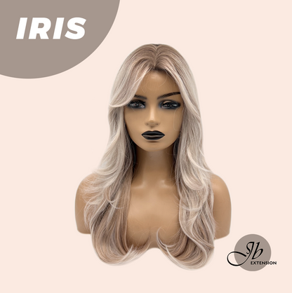 JBEXTENSION 22 Inches Curly Pinkish Blonde Highlight Wig IRIS Alexwigs