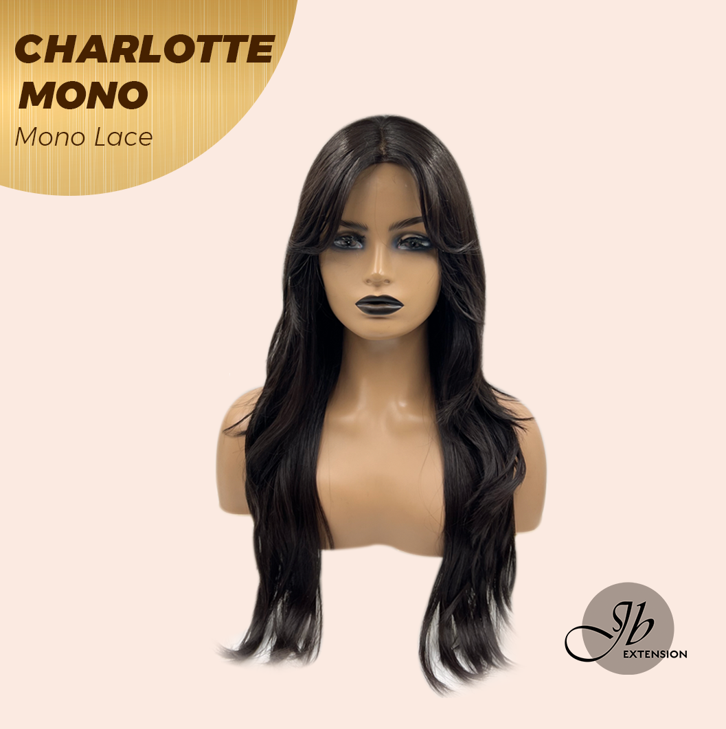 [PRE-ORDER] JBEXTENSION CHARLOTTE MONO Partial Monofilament Wig 22 Inches Natural Black Partial Mono Lace Glueless Wig CHARLOTTE MONO【BENDY EAR TABS】 Alexwigs