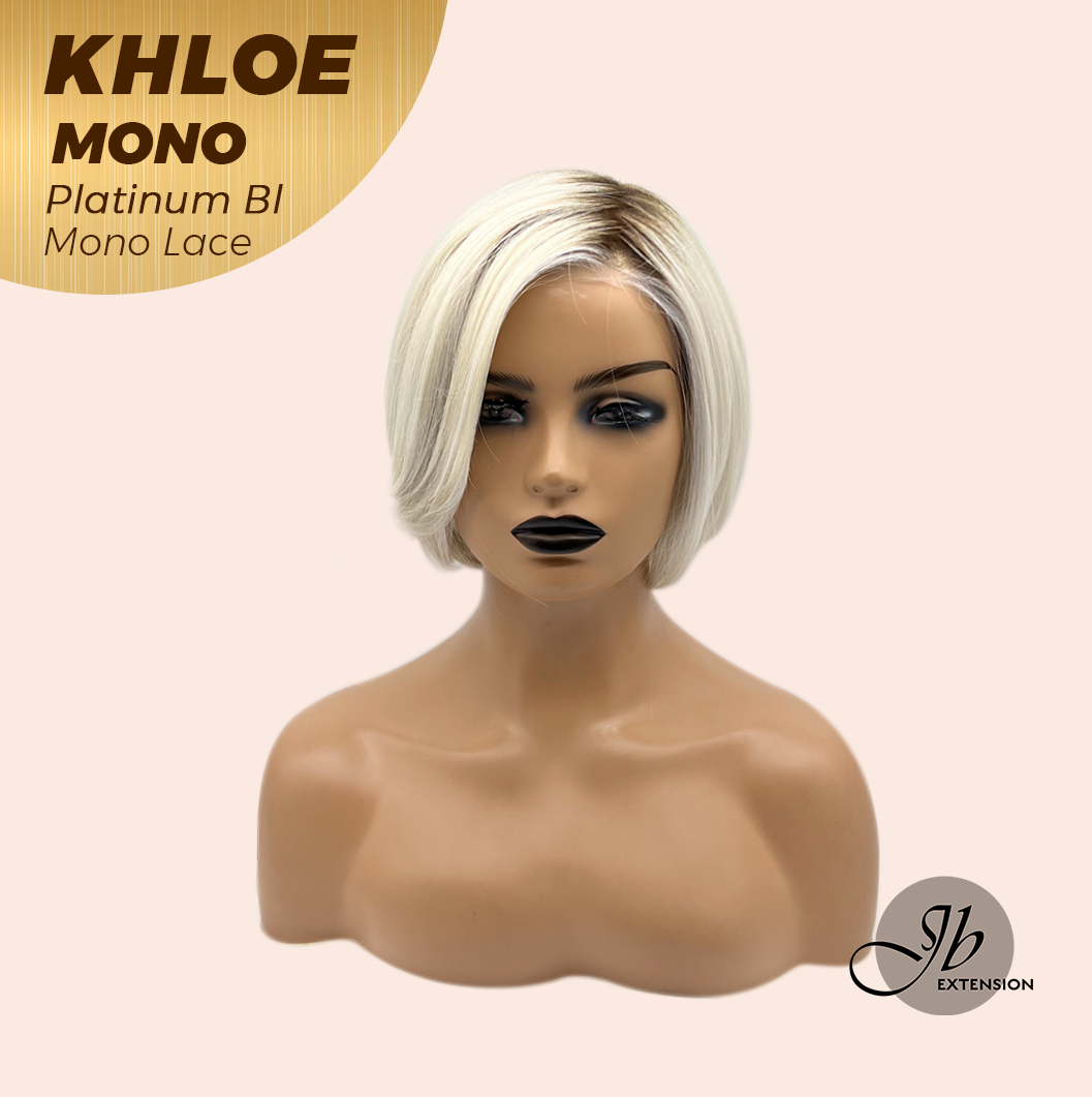 [PRE-ORDER] JBEXTENSION KHLOE MONO 6X5 Full Monofilament Hand Tied Top Wig 12 Inches Bob Cut Platinum Blonde Mono Lace Handmade Futura Fiber Wig With Anti-slip Silicone Strips Glueless Wig KHLOE MONO PLATINUM BLONDE【BENDY EAR TABS】 Alexwigs