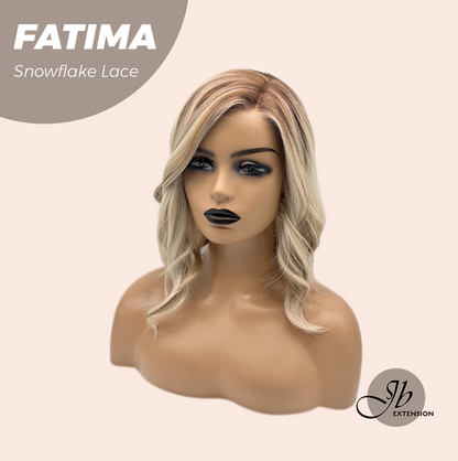 [PRE-ORDER] JBEXTENSION 12 Inches Blonde Curly Pre-Cut Side Part Snowflake Lace Frontlace Glueless Wig FATIMA SNOWFLAKE【BENDY EAR TABS】- M/L Alexwigs