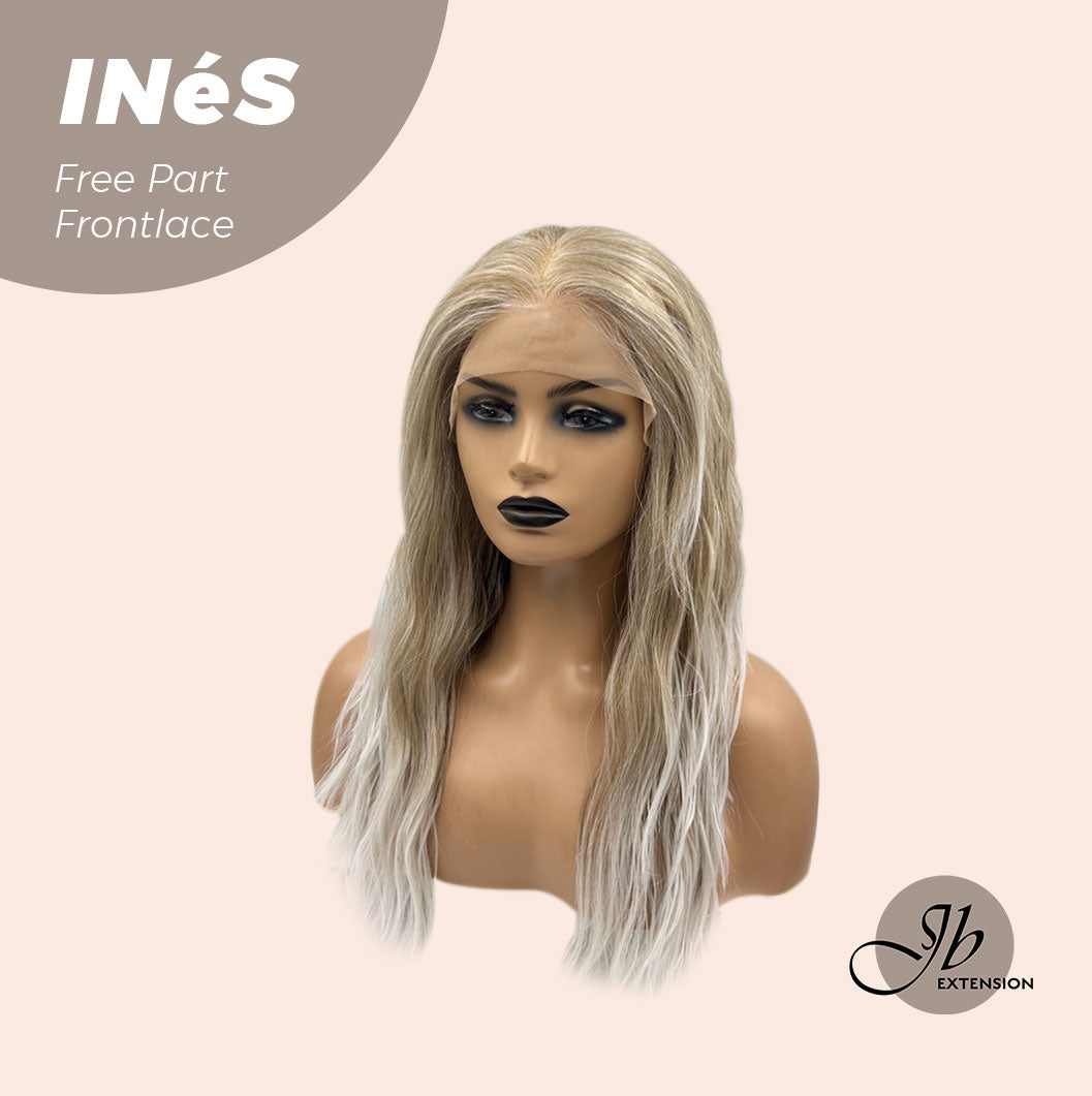 JBEXTENSION 22 Inches Peach Blonde Body Wave Pre-Cut Free Part Frontlae Glueless Wig INéS Alexwigs
