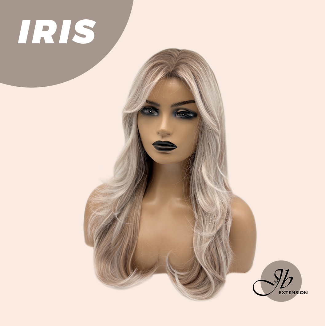 JBEXTENSION 22 Inches Curly Pinkish Blonde Highlight Wig IRIS Alexwigs