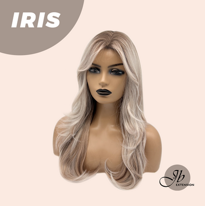 JBEXTENSION 22 Inches Curly Pinkish Blonde Highlight Wig IRIS Alexwigs