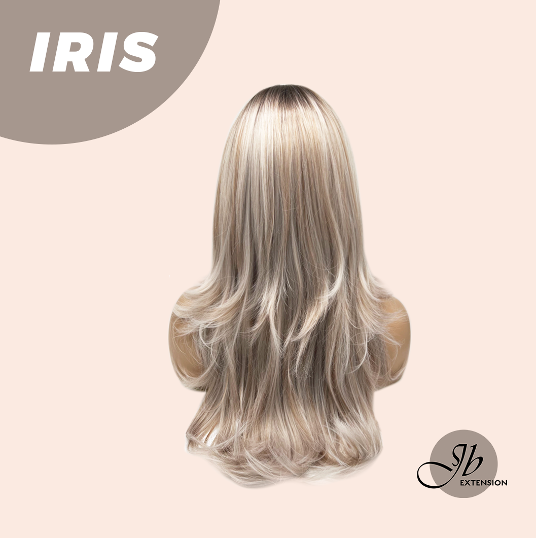 JBEXTENSION 22 Inches Curly Pinkish Blonde Highlight Wig IRIS Alexwigs