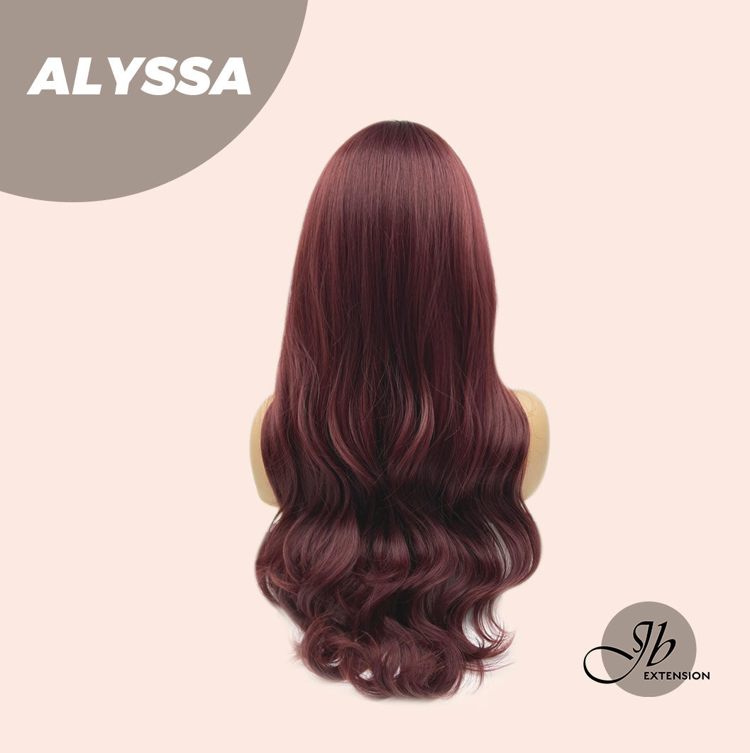 JBEXTENSION 25 Inches Red Curly Fashion Wig With Full Bangs ALYSSA Alexwigs