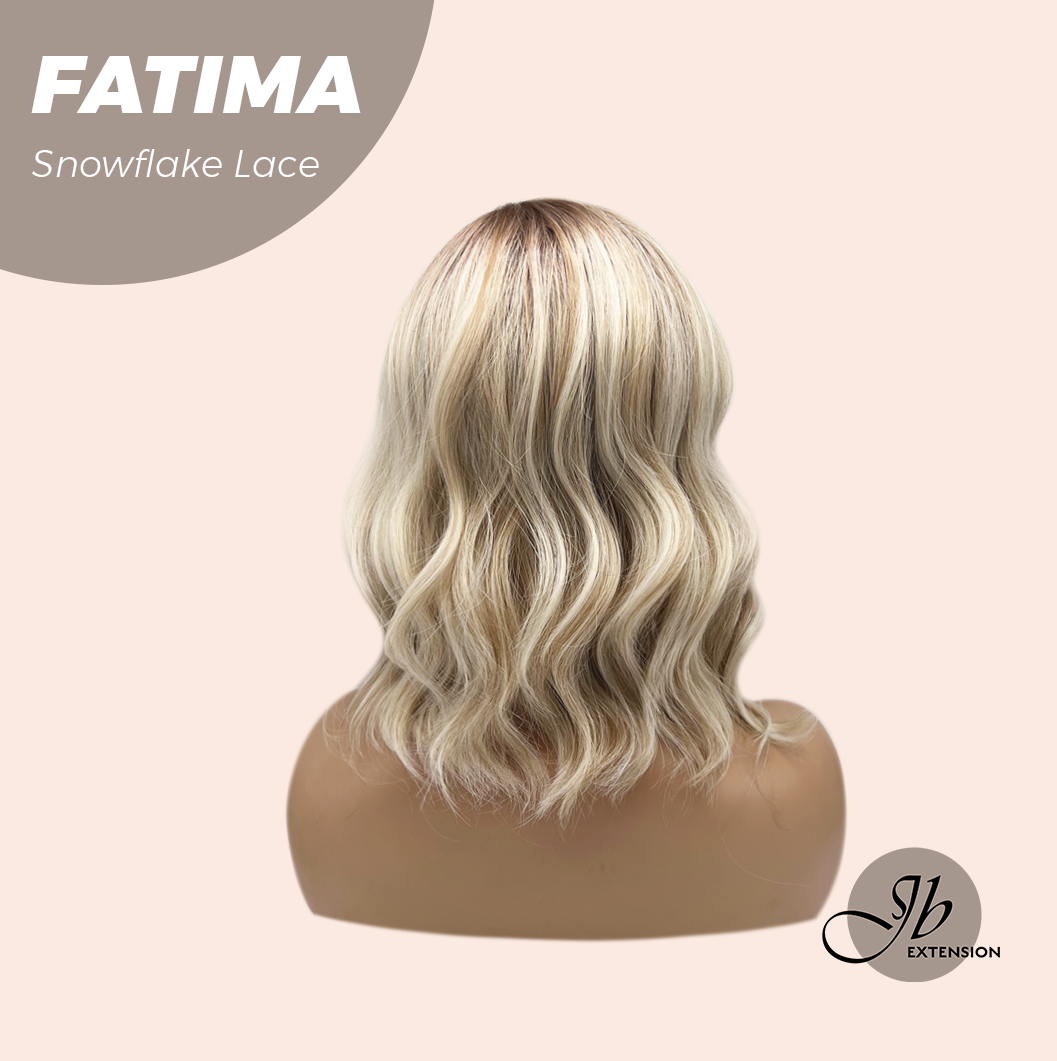 [PRE-ORDER] JBEXTENSION 12 Inches Blonde Curly Pre-Cut Side Part Snowflake Lace Frontlace Glueless Wig FATIMA SNOWFLAKE【BENDY EAR TABS】- M/L Alexwigs