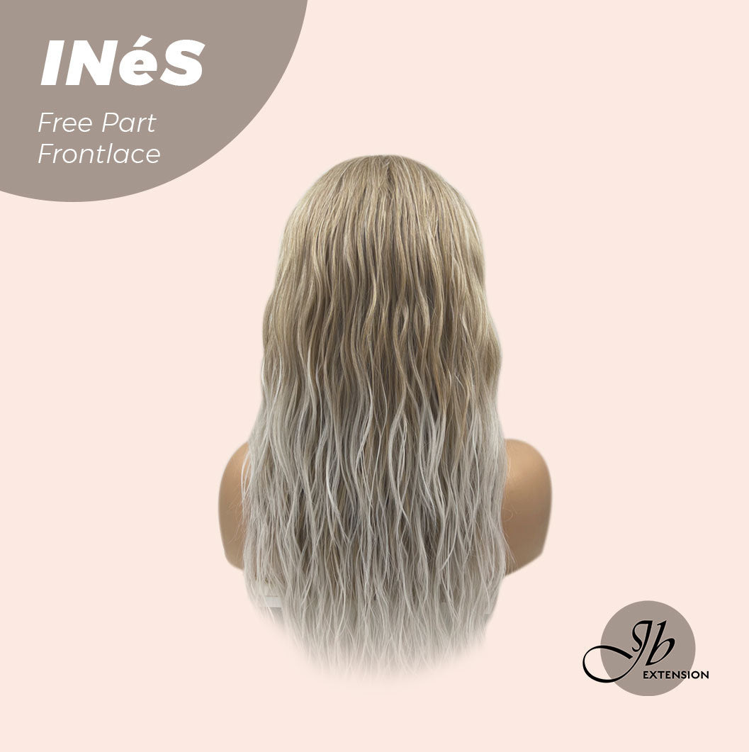 JBEXTENSION 22 Inches Peach Blonde Body Wave Pre-Cut Free Part Frontlae Glueless Wig INéS Alexwigs