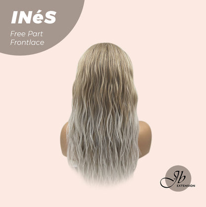JBEXTENSION 22 Inches Peach Blonde Body Wave Pre-Cut Free Part Frontlae Glueless Wig INéS Alexwigs