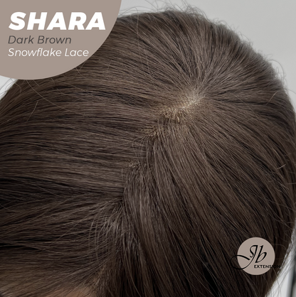 [PRE-ORDER] JBEXTENSION 17 Inches Curly Dark Brown Pre-Cut T Part Snowflake Lace Frontlace Glueless Wig SHARA DARK BROWN【BENDY EAR TABS】 Alexwigs