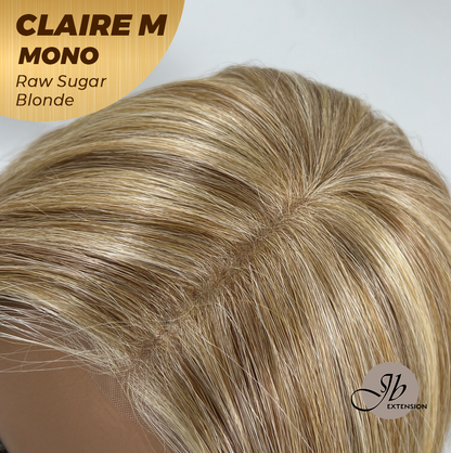[PRE-ORDER] JBEXTENSION CLAIRE MONO RAW SUGAR BLONDE Partial Monofilament Wig 22 Inches Raw Sugar Blonde Partial Mono Lace Glueless Wig CLAIRE MONO RAW SUGAR BLONDE【BENDY EAR TABS】 Alexwigs