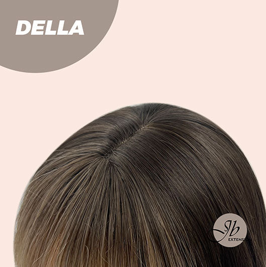 JBEXTENSION 25 Inches Balayage With Dark Root Curly Wig With Bangs DELLA Alexwigs