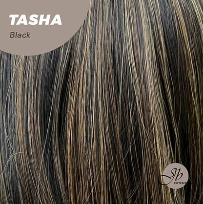 JBEXTENSION 24 Inches Wolf Cut Black Women Wig With Bangs TASHA BLACK Alexwigs