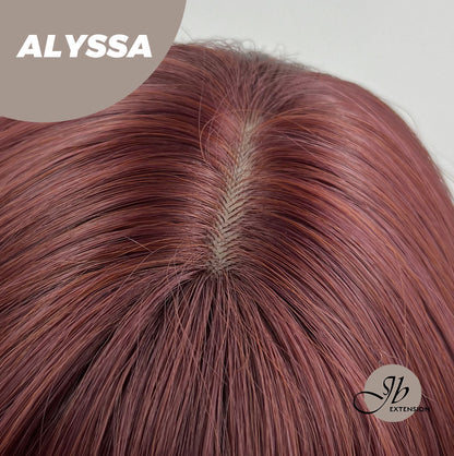 JBEXTENSION 25 Inches Red Curly Fashion Wig With Full Bangs ALYSSA Alexwigs