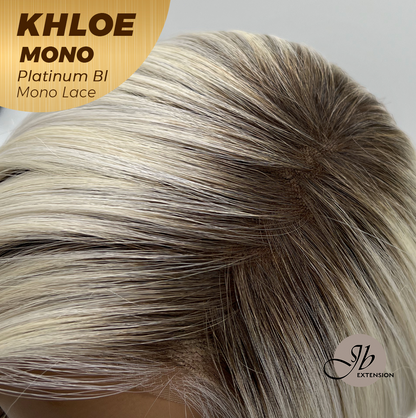[PRE-ORDER] JBEXTENSION KHLOE MONO 6X5 Full Monofilament Hand Tied Top Wig 12 Inches Bob Cut Platinum Blonde Mono Lace Handmade Futura Fiber Wig With Anti-slip Silicone Strips Glueless Wig KHLOE MONO PLATINUM BLONDE【BENDY EAR TABS】 Alexwigs