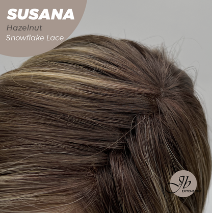 [PRE-ORDER] JBEXTENSION 9 Inches Hazelnut Pre-Cut Side Part Snowflake Lace Frontlace Glueless Wig SUSANA HAZELNUT【BENDY EAR TABS】 Alexwigs