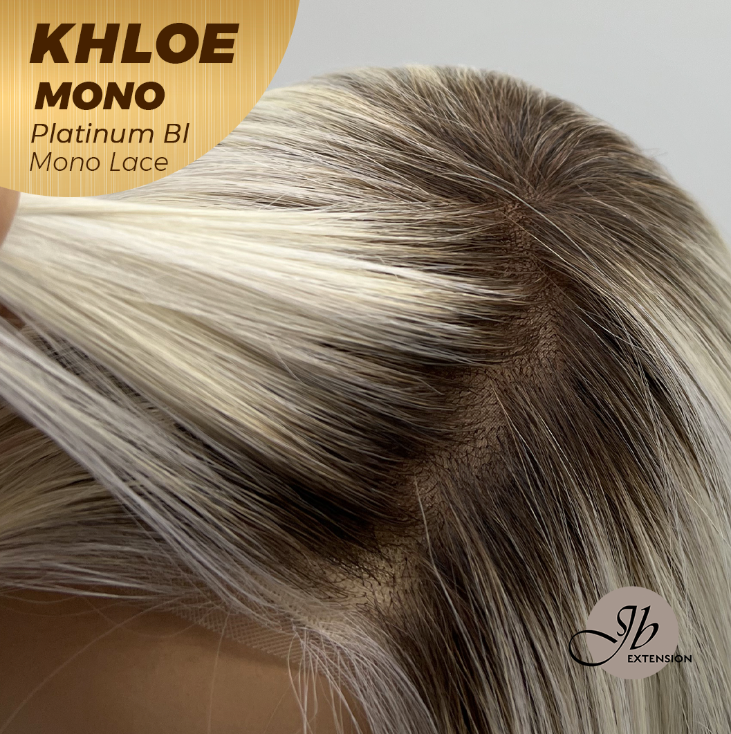 [PRE-ORDER] JBEXTENSION KHLOE MONO 6X5 Full Monofilament Hand Tied Top Wig 12 Inches Bob Cut Platinum Blonde Mono Lace Handmade Futura Fiber Wig With Anti-slip Silicone Strips Glueless Wig KHLOE MONO PLATINUM BLONDE【BENDY EAR TABS】 Alexwigs