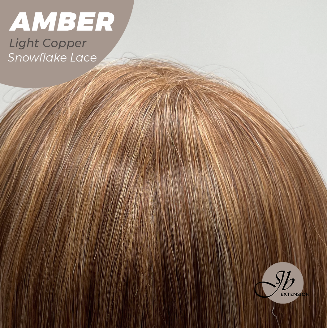 [PRE-ORDER] JBEXTENSION 21 Inches Straight Light Copper Pre-Cut T Part Snowflake Lace Frontlace Glueless Wig AMBER LIGHT COPPER【BENDY EAR TABS】 Alexwigs