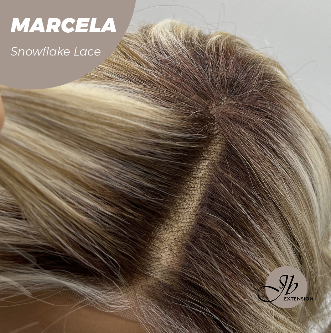[PRE-ORDER] JBEXTENSION 15 Inches Blonde Pre-Cut Side Part Snowflake Lace Frontlace Glueless Wig MARCELA【BENDY EAR TABS】 Alexwigs