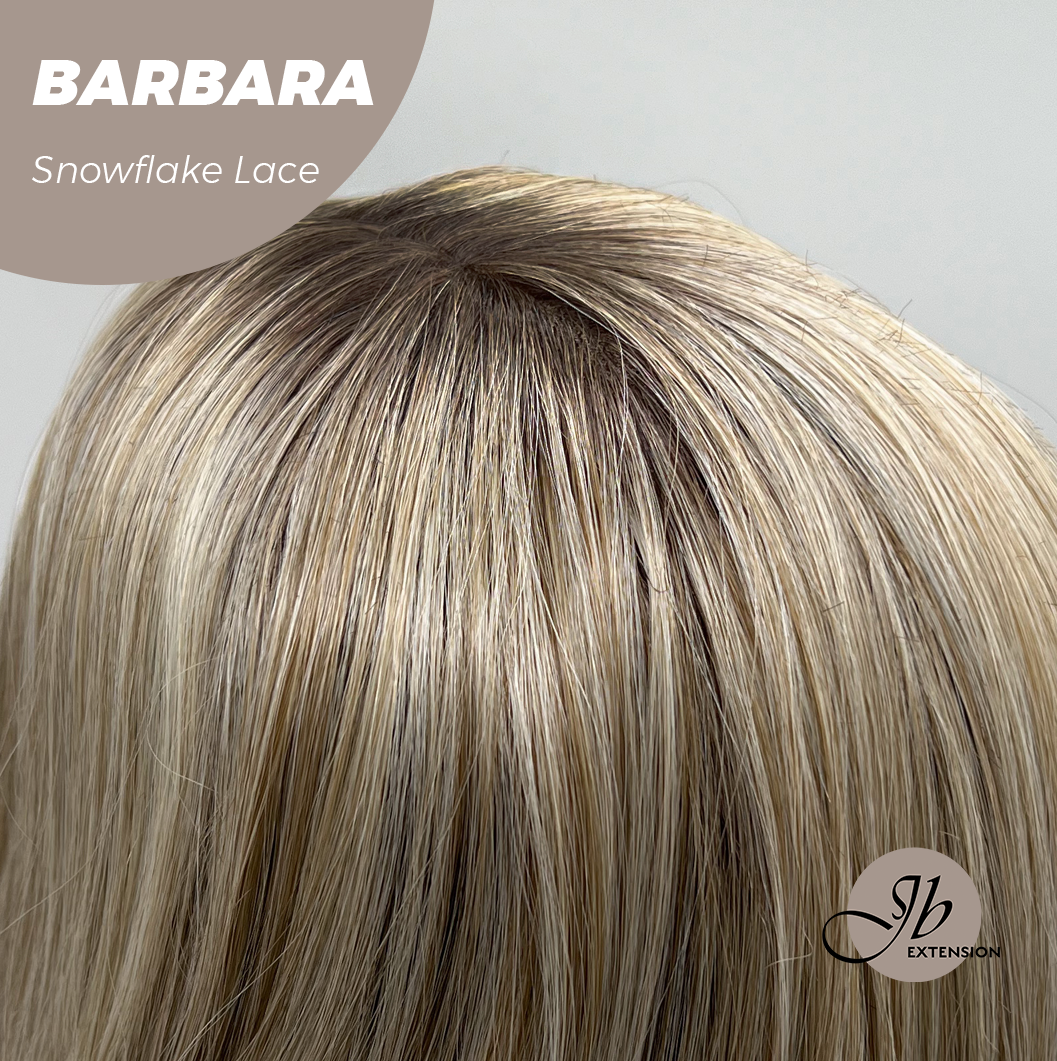 [PRE-ORDER] JBEXTENSION 12 Inches Blonde Curly Pre-Cut Side Part Snowflake Lace Frontlace Glueless Wig BARBARA【BENDY EAR TABS】 Alexwigs