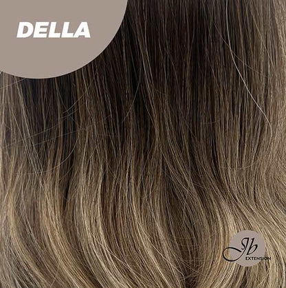 JBEXTENSION 25 Inches Balayage With Dark Root Curly Wig With Bangs DELLA Alexwigs