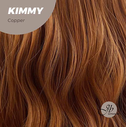 JBEXTENSION 24 Inches Copper Body Wave With Bangs Wig KIMMY COPPER Alexwigs
