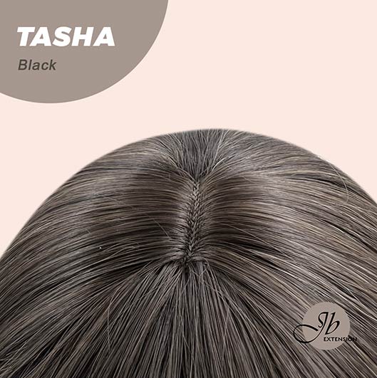 JBEXTENSION 24 Inches Wolf Cut Black Women Wig With Bangs TASHA BLACK Alexwigs