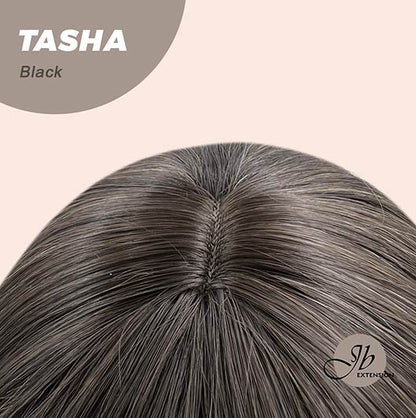 JBEXTENSION 24 Inches Wolf Cut Black Women Wig With Bangs TASHA BLACK Alexwigs