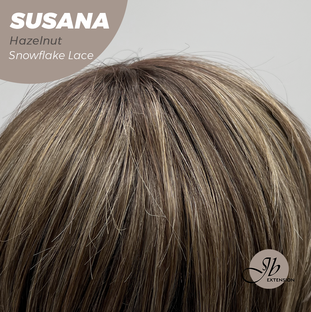 [PRE-ORDER] JBEXTENSION 9 Inches Hazelnut Pre-Cut Side Part Snowflake Lace Frontlace Glueless Wig SUSANA HAZELNUT【BENDY EAR TABS】 Alexwigs