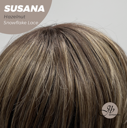 [PRE-ORDER] JBEXTENSION 9 Inches Hazelnut Pre-Cut Side Part Snowflake Lace Frontlace Glueless Wig SUSANA HAZELNUT【BENDY EAR TABS】 Alexwigs