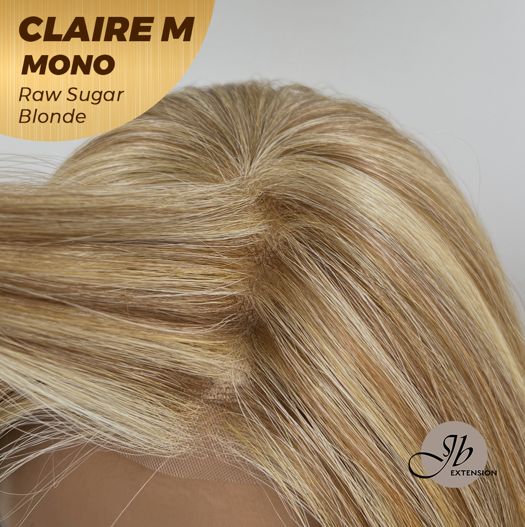 [PRE-ORDER] JBEXTENSION CLAIRE MONO RAW SUGAR BLONDE Partial Monofilament Wig 22 Inches Raw Sugar Blonde Partial Mono Lace Glueless Wig CLAIRE MONO RAW SUGAR BLONDE【BENDY EAR TABS】 Alexwigs
