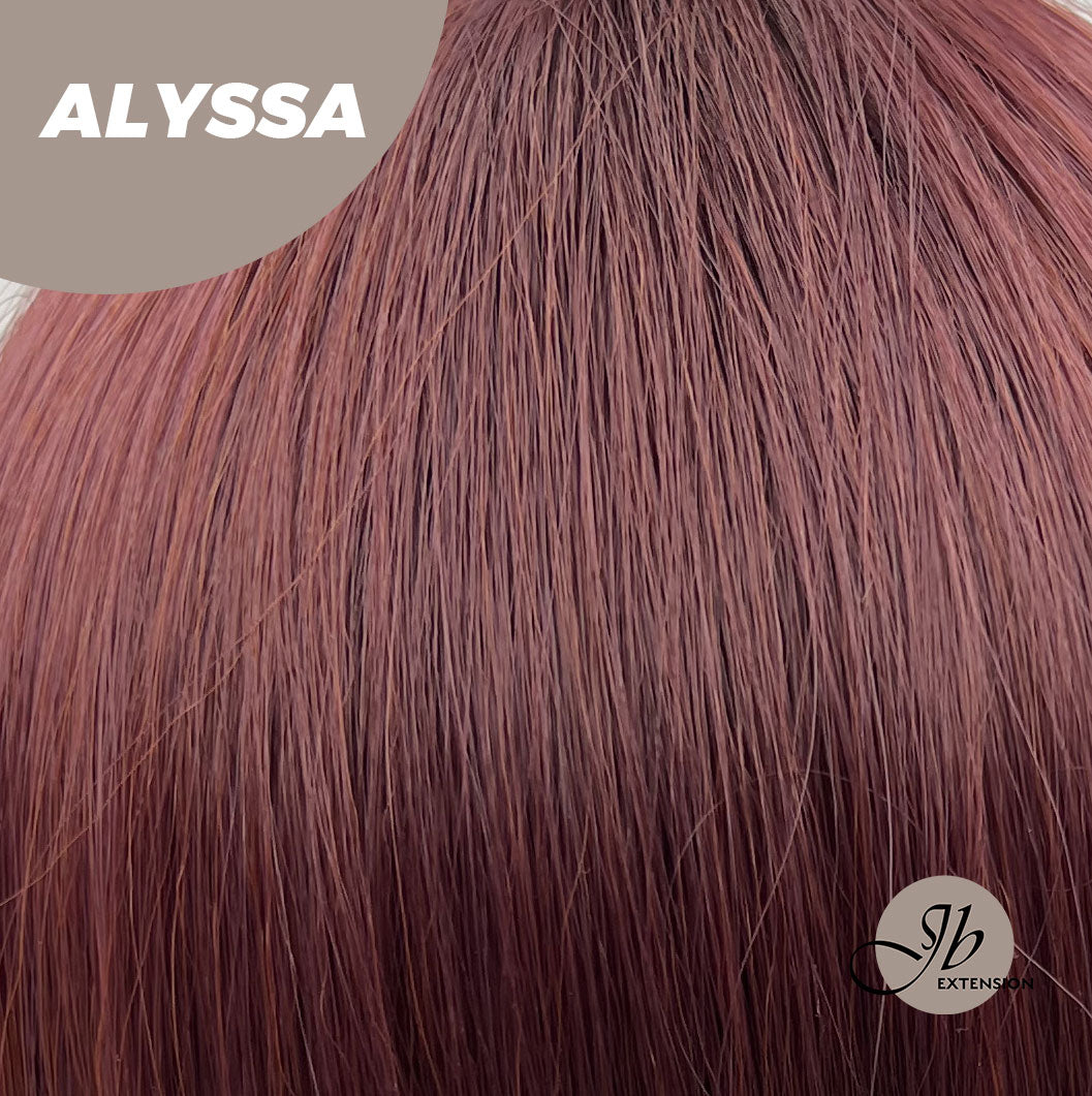 JBEXTENSION 25 Inches Red Curly Fashion Wig With Full Bangs ALYSSA Alexwigs