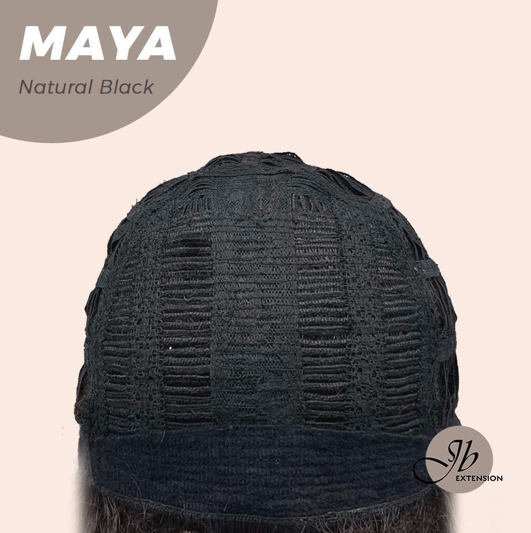 JBEXTENSION 22 Inches Natural Black Women Fashion Full Machine Wig MAYA NATURAL BLACK【PLUS PERMATEASE】【BENDY EAR TABS】 Alexwigs