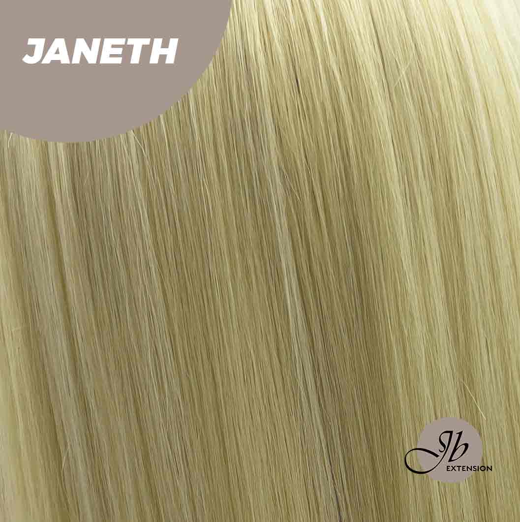 JBEXTENSION 22 Inches Light Blonde Straight Wig With Full Bangs JANETH Alexwigs