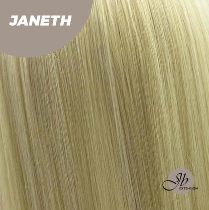 JBEXTENSION 22 Inches Light Blonde Straight Wig With Full Bangs JANETH Alexwigs