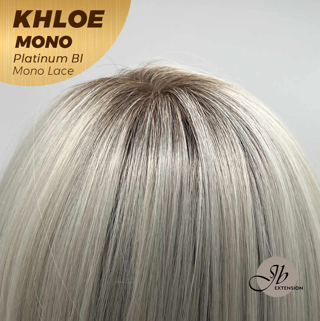 [PRE-ORDER] JBEXTENSION KHLOE MONO 6X5 Full Monofilament Hand Tied Top Wig 12 Inches Bob Cut Platinum Blonde Mono Lace Handmade Futura Fiber Wig With Anti-slip Silicone Strips Glueless Wig KHLOE MONO PLATINUM BLONDE【BENDY EAR TABS】 Alexwigs