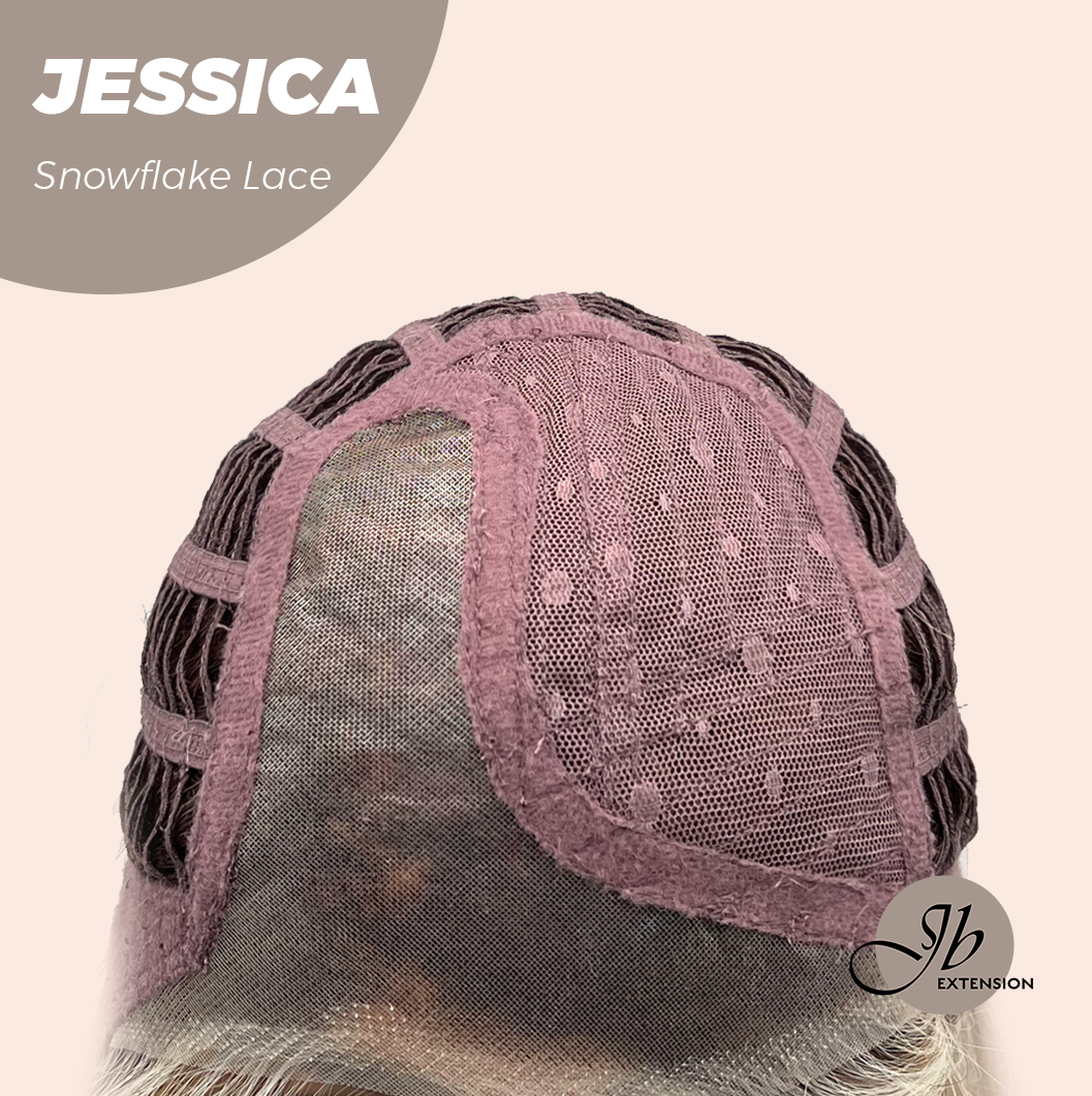 [PRE-ORDER] JBEXTENSION 16 Inches Mix Blonde Curly Pre-Cut Side Part Snowflake Lace Frontlace Glueless Wig JESSICA【BENDY EAR TABS】 Alexwigs