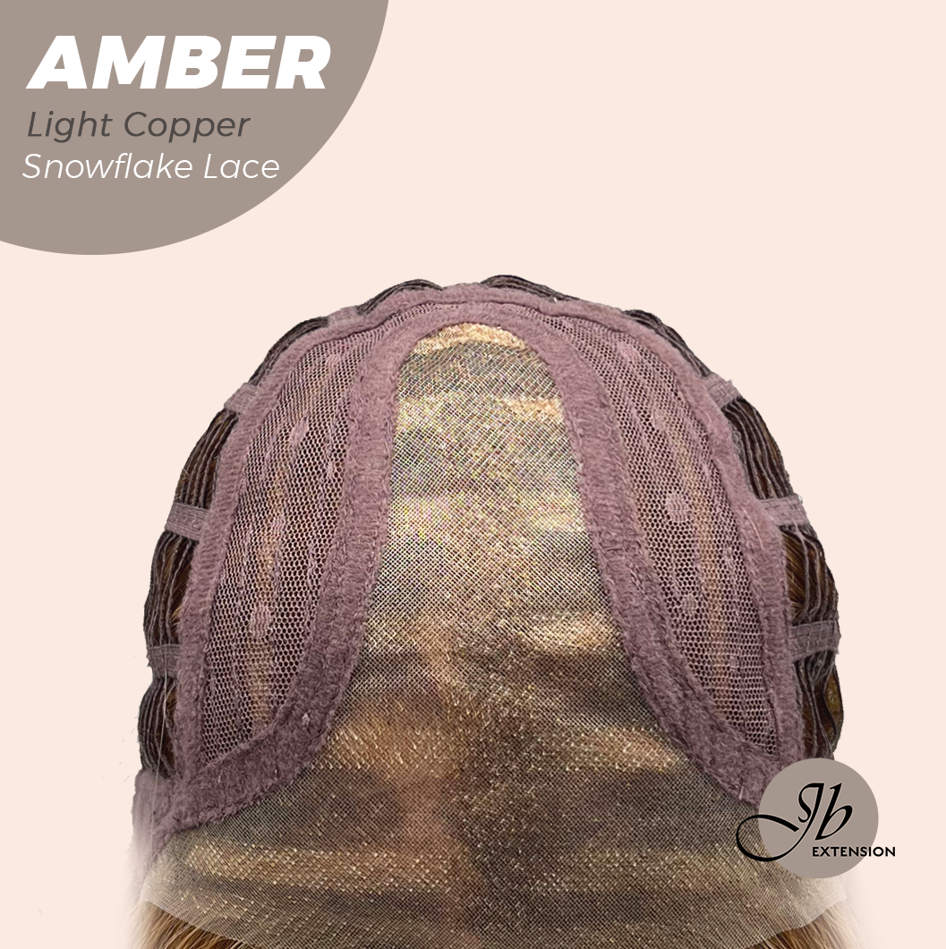 [PRE-ORDER] JBEXTENSION 21 Inches Straight Light Copper Pre-Cut T Part Snowflake Lace Frontlace Glueless Wig AMBER LIGHT COPPER【BENDY EAR TABS】 Alexwigs