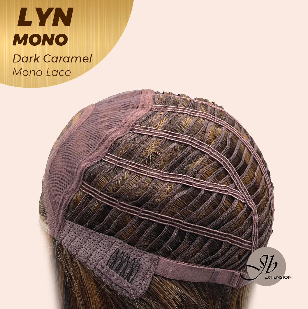 [PRE-ORDER] JBEXTENSION LYN DARK MONO Partial Monofilament Wig 17 Inches Dark Caramel Partial Mono Lace Glueless Wig LYN MONO DARK CARAMEL【BENDY EAR TABS】 Alexwigs