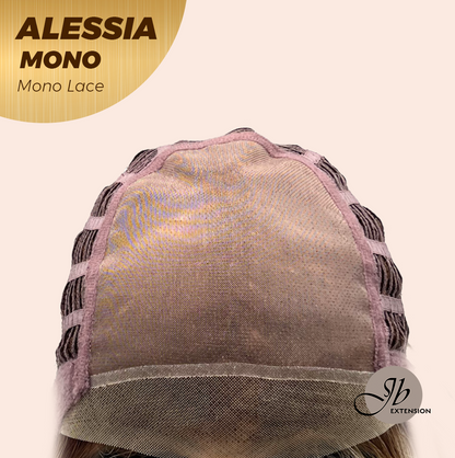 [PRE-ORDER] JBEXTENSION ALESSIA MONO Monofilament Handmade Wig 6X5 Full Monofilament Hand Tied Top Wig 10 Inches Bob Cut Mix Blonde Mono Lace Wig Glueless Wig ALESSIA MONO【BENDY EAR TABS】 Alexwigs