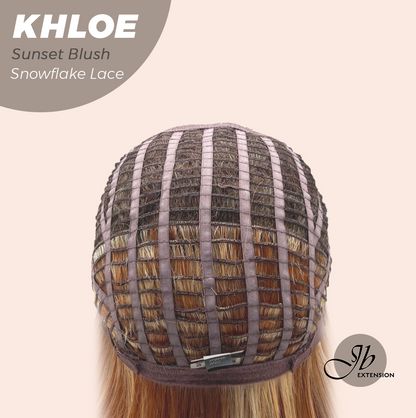[PRE-ORDER] JBEXTENSION 12 Inches Bob Cut Sunset Blush Pre-Cut Snowflake Lace Frontlace Glueless Wig KHLOE SUNSET BLUSH【PERMATEASE】【BENDY EAR TABS】 Alexwigs