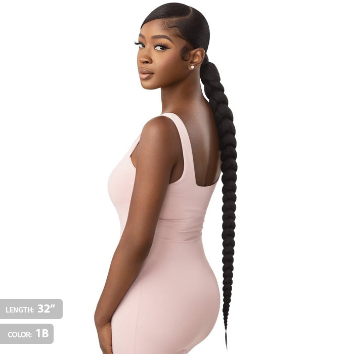 OUTRE PRETTY QUICK WRAP PONY - NATURAL BRAIDED PONYTAIL 32"/42" Alexwigs