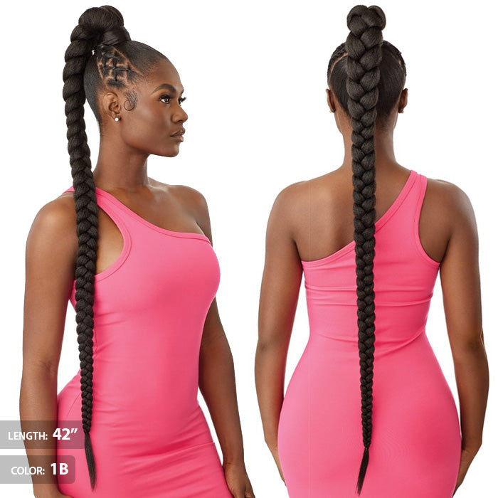 OUTRE PRETTY QUICK WRAP PONY - NATURAL BRAIDED PONYTAIL 32"/42" Alexwigs