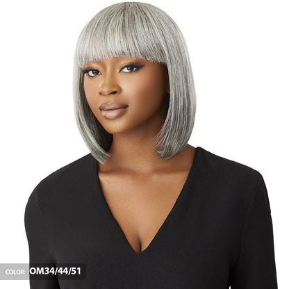 Outre Fab & Fly 100% Human Hair Gray Glamour Full Wig - HH-DERIA Alexwigs