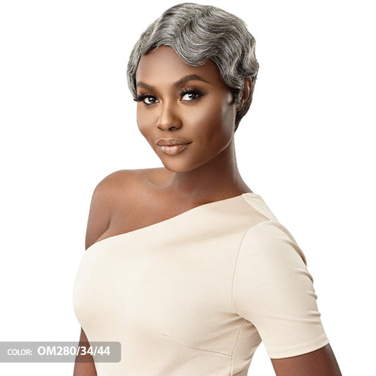Outre 100% Human Hair Full Cap Wig Gray Glamour - HH-MARINETTE Alexwigs