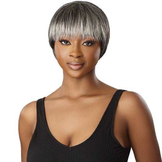 Outre Fab & Fly 100% Human Hair Gray Glamour Full Wig - HH-ZAIDA Alexwigs